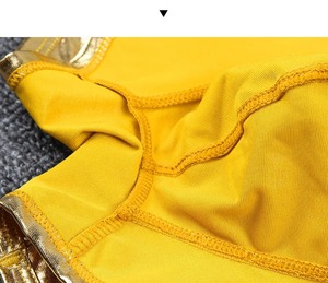 Nouveaux boxers pour hommes en similicuir, taille basse, sous-vêtements sexy en cuir verni, style creux - Product Image 3