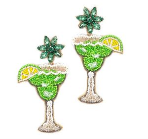 Boucles d'oreilles d'été élégantes brodées de perles de rocaille de qualité supérieure, mignonnes, idéales comme cadeau pour les filles - Product Image 1