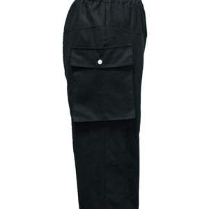 กางเกงสเวตเตอร์ขาสั้นผ้าโพลีเอสเตอร์/ ผ้าฝ้ายแบบหลายกระเป๋าเอวปานกลางทรงพอดีตัวปกติปักลายลำลองสีขาวสีดำ - Product Image 3