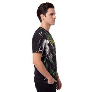 เสื้อยืดคอกลมแขนสั้นผ้าฝ้ายพิมพ์ลายแบบซับลิเมชั่นสำหรับผู้ชาย พร้อมโลโก้แบรนด์ด้านหน้า เนื้อผ้าระบายอากาศ 300 กรัม - Product Image 4