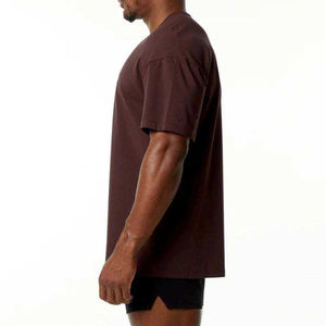 T-shirt pour homme à col en V imprimé sur mesure, coupe ample, 100% coton, style décontracté, bordure contrastée durable - Product Image 3