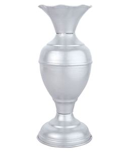 Vase moderne argenté en acier inoxydable de forme cylindrique pour maison, hôtel, restaurant, table décorative pour mariage - Product Image 3