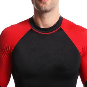 เสื้อรัดรูปแขนเต็มสำหรับผู้ชายชุดว่ายน้ำเสื้อแรชการ์ด BJJ rashguard ผ้าตาข่ายด้านข้างออกแบบโลโก้ได้ตามต้องการไม่มีจีไอสำหรับวิ่ง - Product Image 5