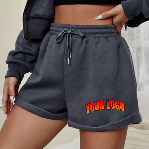 Pantalones Cortos Deportivos de Algodón Personalizados 2026 para Mujer, Ropa de Gimnasio, Entrenamiento, Jogging, Pantalones Cortos de Verano Gruesos a Juego - Product Image 1