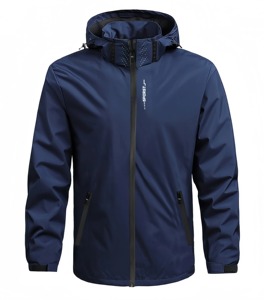 High Quality Waterproof Windbreaker <b>Jacket</b> for <b>Men</b> Women Custom Print Logo Sportswear <b>Lightweight</b> Breathable Outerwear - Product Image 2