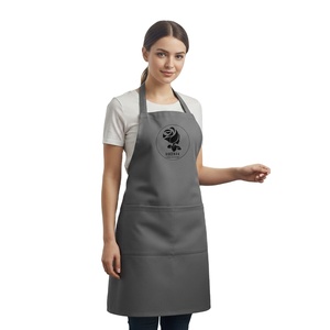 Professional Kitchen Gabardine Durable Gray Cotton-Polyester Garment| Adjustable Fit | Restaurant, Bakery & Craft Workwear <b>Apron</b> - Product Image 1
