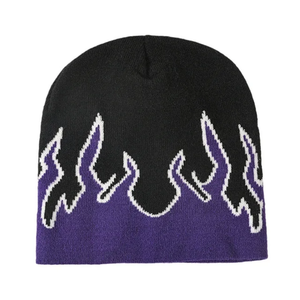 Bonnets tricotés d'hiver avec logo personnalisé pour hommes, bonnets tête de mort brodés à la main, vente en gros pour les scènes de voyage - Product Image 5