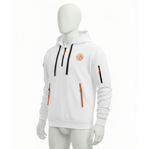 Sudadera con Capucha Personalizada para Hombre, 100% Algodón, Primavera, Múltiples Bolsillos, Cierre de Cremallera, Deportiva, Informal, de Forro Polar Grueso - Product Image 2