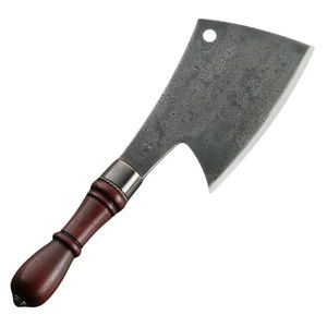 Couteau de chef Burraq personnalisé fait main en acier au carbone, couteau multifonctionnel avec manche en bois, étui en cuir, DIY OEM/ODM pour usage en cuisine - Product Image 1