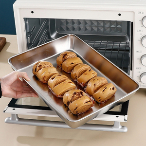 Biểu Tượng Tùy Chỉnh Thép Không Gỉ Hình Chữ Nhật Nướng Pan Với Nắp Khay Thức Ăn Sâu Phẳng Dưới Lò Khay Cho Nhà Hàng Và Nhà Bếp Sử Dụng - Product Image 5
