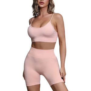 Conjunto Deportivo de Yoga de 2 Piezas para Mujer, con Logotipo Personalizado, Sin Costuras, Transpirable, Ligero, Tela Inteligente Ecológica, Leggings de Fitness - Product Image 6