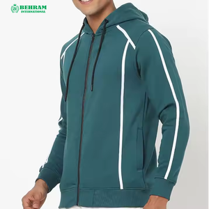 Nouveaux sweats à capuche zippés élégants unisexes personnalisables, respirants, à séchage rapide, coupe classique, 100 % coton molletonné/éponge française - Product Image 2