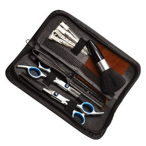 Kit de Peluquería Profesional de 12 Piezas de Acero Inoxidable, Set de Salón para el Hogar, Tijeras para Cortar Cabello, Navaja, Peine, Capa, Kit Completo de Estilismo - Product Image 4