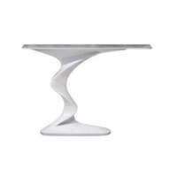 Table d'appoint ronde pliable moderne de haute qualité avec plateau en aluminium et support thermolaqué pour l'ameublement de la maison dans le salon et la chambre