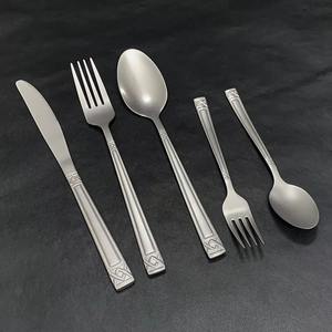 Stainless Steel <b>Knife</b> Spoon and Fork Dinnerware <b>Set</b> Middle East Pattern Customizable Cutlery <b>Set</b> - Product Image 1