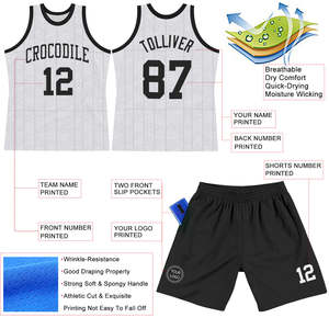 Vente en gros uniforme de basket-ball logo personnalisé maillot et short pour jeunes et adultes entraînement ou matchs de sports d'équipe - Product Image 6