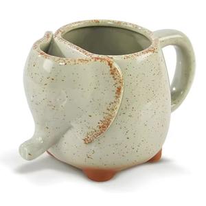 Tasses en céramique Kraft World à l'aspect de la trompe d'éléphant, poignée classique, logo personnalisable - Vaisselle polyvalente pour réchauffer les boissons - Product Image 5