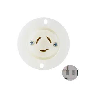 High efficiency product NEMA 5-20NEMA Flanged Outlet Secure-Fit Locking Flanged Outlet for Firm Connections