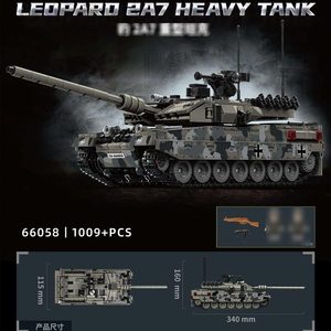 ชุดของเล่นตัวต่อพลาสติกสำหรับเด็ก, โมเดลรถถังยานเกราะทหารกองทัพรบชุด WW2สร้างอิฐ - Product Image 6