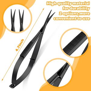 4.7 Inch Stainless Steel Manual Embroidery Sewing <strong>Snips</strong> 2-Piece Curved Eyebrow Trimming Scissors Surgical Instruments Basis - Product Image 2