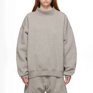 Premium <b>Women's</b> Autumn Printed Crewneck Sweatshirt Heavyweight 300g 100% Cotton Fleece Eco-Friendly Custom Logo Oversized - Product Image 5