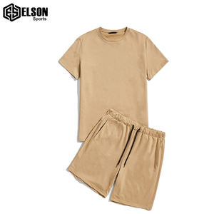 Wholesale Price Summer Fashion <b>Wear</b> Custom Design Breathable Windbreaker Sports <b>Wear</b> Plus Size <b>Men</b> T-shirts and Shorts Set - Product Image 1