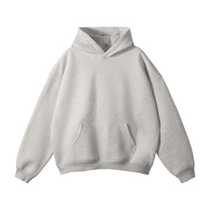 High Quality 100% Cotton Stringless <b>Hoodie</b> Pullover Thick <b>Fleece</b> <b>Oversize</b> Loose Custom Heavy Plus Size <b>Men's</b> Hoodies - Product Image 3