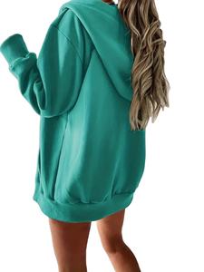 Sudaderas con capucha ODM/OEM al por mayor con cremallera completa Logotipo de impresión personalizada Tallas grandes Sudaderas con capucha para mujer - Product Image 2