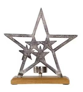 Portavelas de Metal sin deslustre para decoración del hogar, mesa y candelabro votivo de Metal elegante de Navidad, superventas - Product Image 3