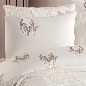Juego de Ropa de Cama Guzide Arya Ekru de 7 Piezas, Personalizado, Clásico, de Lujo, 100% Chenilla Orgánica, Tejido a Rayas, Lavable - Product Image 2
