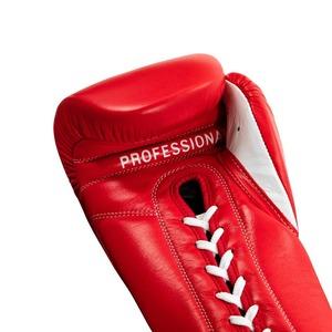 Gants de boxe à lacets en cuir véritable imprimés avec logo personnalisé pour adultes-Qualité professionnelle - Product Image 5