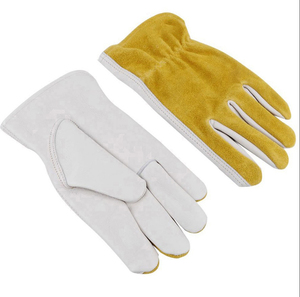 Venta directa de fábrica Guantes de trabajo de conductor de color sólido Guantes de trabajo de conducción de seguridad antideslizantes hechos de cuero de vaca de alta calidad - Product Image 2