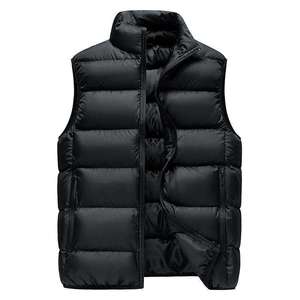 European <b>Men's</b> Autumn Winter Vest Feather <b>Velvet</b> Cotton <b>Jacket</b> Sports Thick Warm Waterproof Hooded <b>Jacket</b> Fur Decoration Filling - Product Image 5