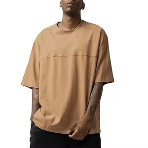 เสื้อยืดโชว์ไหล่สำหรับผู้ชายทรงหลวมลำลองพิมพ์ลายด้วยเลเซอร์ดีไซน์พิเศษออกแบบได้ตามต้องการ - Product Image 6