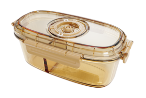 Airtight Glass Food Storage Container, Divider Vacuum Valve Leakproof Borosilicate Glass Meal Prep <b>Lunch</b> <b>Box</b> Multi <b>Compartment</b> - Product Image 2