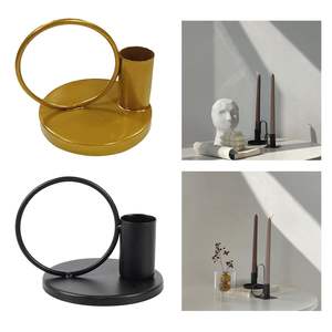 เชิงเทียนทรงเรียวทองเหลืองโบราณสไตล์เรโทร งานแฮนด์เมด เป็นมิตรกับสิ่งแวดล้อม เหมาะสำหรับตกแต่งคริสต์มาส งานแต่งงาน และโต๊ะอาหาร - Product Image 2