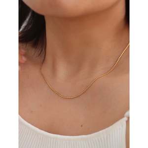 Collar de cadena serpentina de 1.5mm con colgante de ópalo sintético, cadena de oro que no se deslustra y colgante de rayos solares celestiales, anillos de moda - Product Image 5