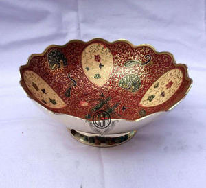Bol de fruits secs de fruits décoratifs en laiton de prix bon marché de luxe meilleure vente beaux ustensiles de cuisine de conception de paon. - Product Image 1