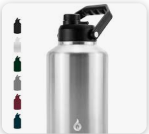 Nouvelles ventes Bouteille d'eau isolée de 1 gallon, carafe en acier inoxydable de 128 oz avec poignée, large ouverture, double vide pour le chaud et le froid - Product Image 2