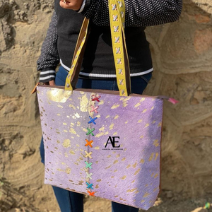 Bolso de mano de piel metálica para mujer, bolsa de mano de piel sintética, elegante, de alta calidad, para compras - Product Image 1