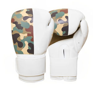Gants de boxe professionnels de haute qualité en cuir de vachette et cuir PU respirants avec fermeture auto-agrippante, design et logo personnalisés, vente en gros - Product Image 1