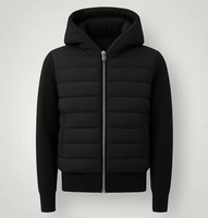 Veste à capuche hybride zippée pour homme, coupe ajustée, prix d'usine, personnalisable, hiver, chaude, rembourrée en coton, imperméable, coupe-vent