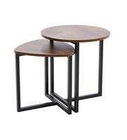 Ensemble de 3 tables d'appoint rectangulaires en métal, design industriel moderne, taille personnalisée, faciles à nettoyer, meubles de salon, tables basses de chambre à coucher