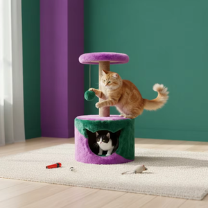 Torre de Escalada para Gatos Amistar Deluxe Gentle Smile Classic, con Material de Yute, 2 Niveles, Diseño Duradero para Gatos - Product Image 4