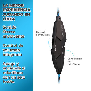 Casque de jeu spécialisé avec éclairage LED RVB et bandeau, compatible avec PS4, Xbox, PC, ordinateur portable - Product Image 4