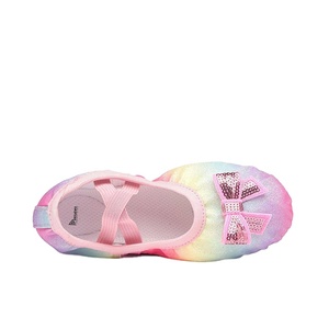 Chaussures de danse de ballet Rainbow Sparkle, ballerines souples en toile pour filles, avec sangle élastique, légères et flexibles, pour la pratique de la danse - Product Image 6