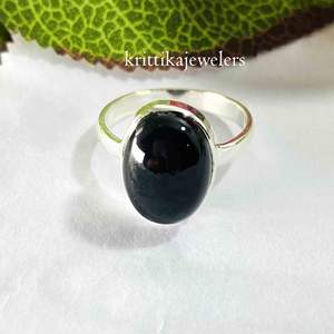 Usine directe en gros 925 argent Sterling Style classique déclaration anneau naturel noir Onyx lunette réglage ovale coupe pour les femmes - Product Image 5