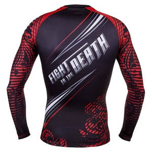 Transpirable BJJ Rash Guards para MMA Gym Training Personalizado HD Imprimir Sublimada Camisa Jiu Jitsu Kimono de Jiu Jitsu - Product Image 3