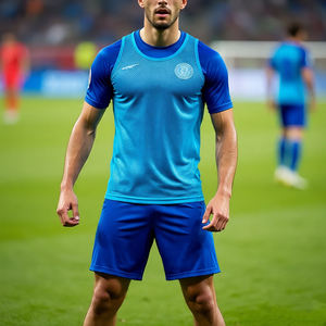 Ropa deportiva Jersey de cuello redondo de gran tamaño Boxy Fit Mesh Camisetas de fútbol Mesh Soccer Jersey - Product Image 2