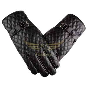 Professional leather <b>men's</b> new goatskin <b>gloves</b> outer seams wool lining autumn and winter large size warm <b>driving</b> - Product Image 1